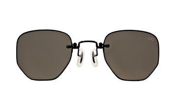 Black Hexagon Polarized Titanium Sunglasses